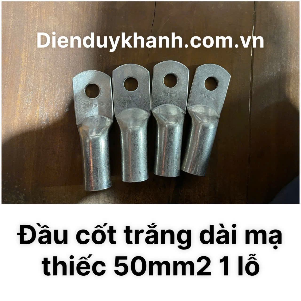 Đầu Cốt Đồng Mạ Thiếc 50mm2 1 Lỗ